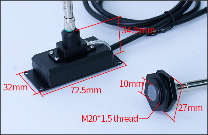 UVA-X1/UVALED-X1 probe dimensions
