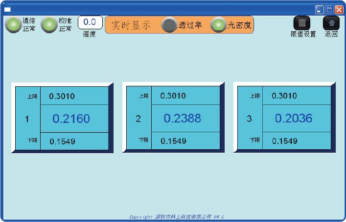 LS153光密度显示界面