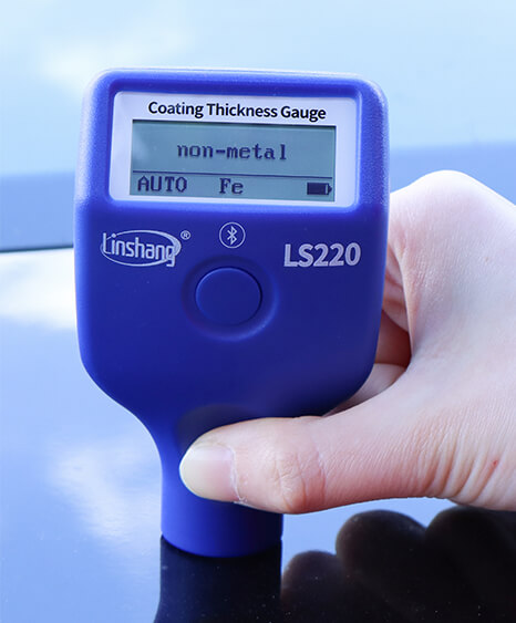 LS220 Car Paint Meter tests non-metal car body