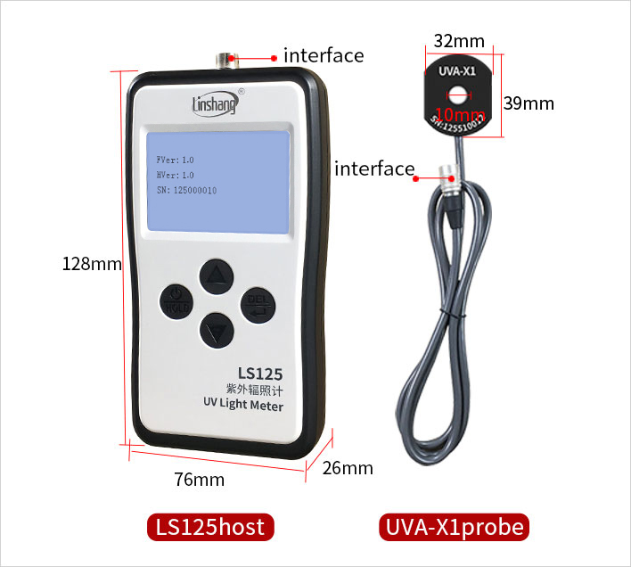 LS125 UV Light Meter +UVA-X1 Probe